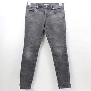 Ann Taylor Loft Womens Modern Skinny Ankle Black Denim Pants 28 6P